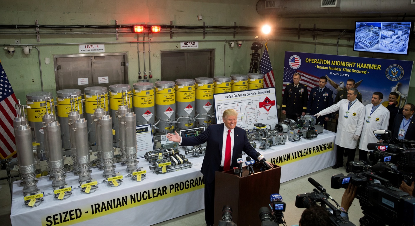 Trump Displays Seized Iranian Nuclear Materials