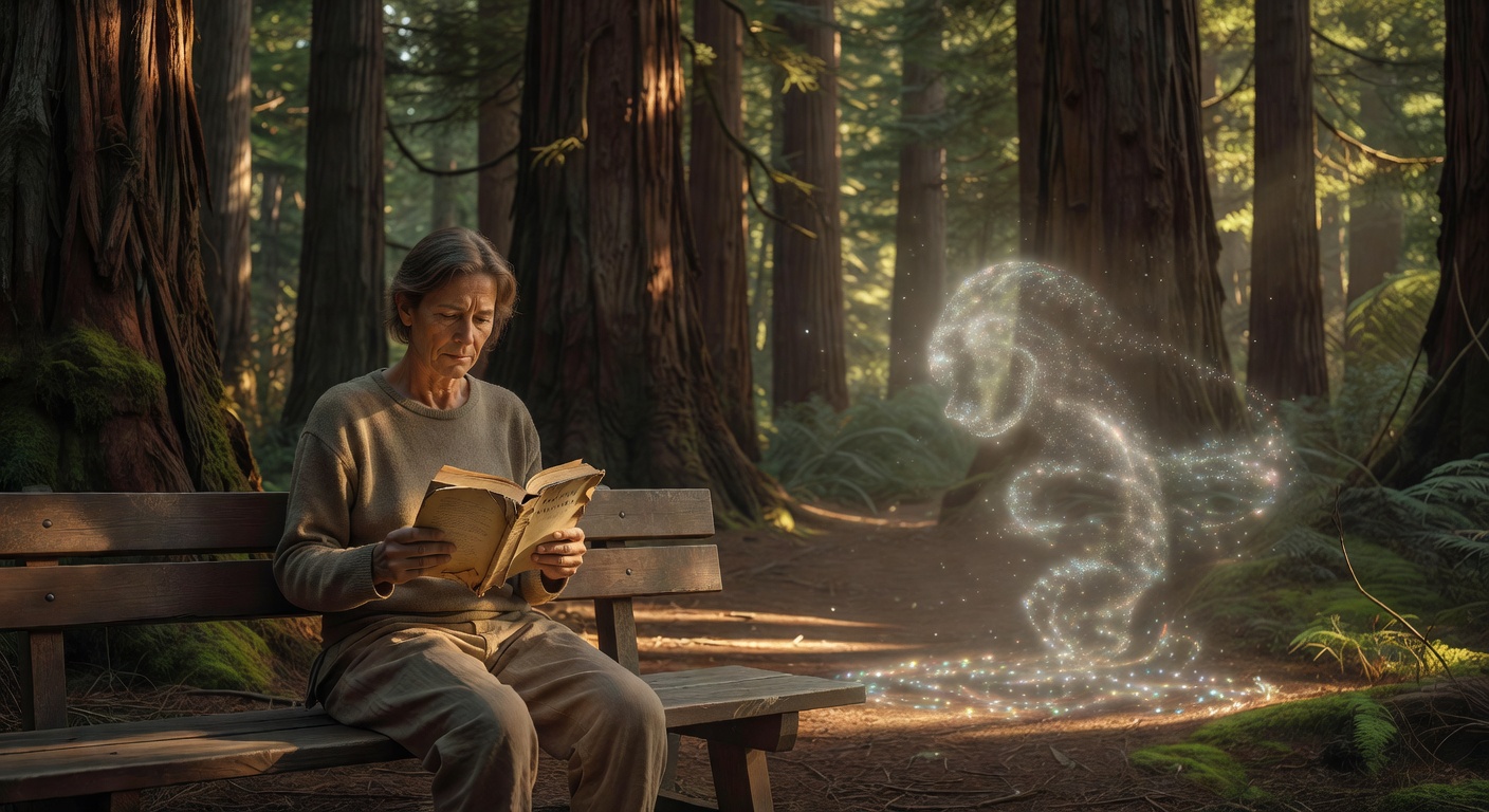A person choosing a deliberately limited and simple technological life, rejecting deep superintelligent integration for philosophical reasons, 2067.
