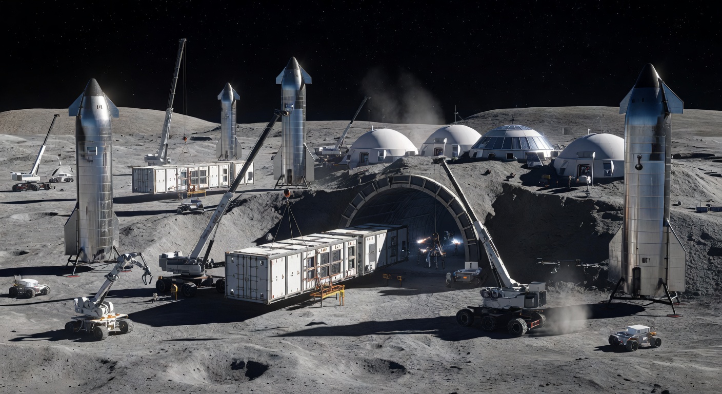 Starship Lunar Module Delivery 2070s