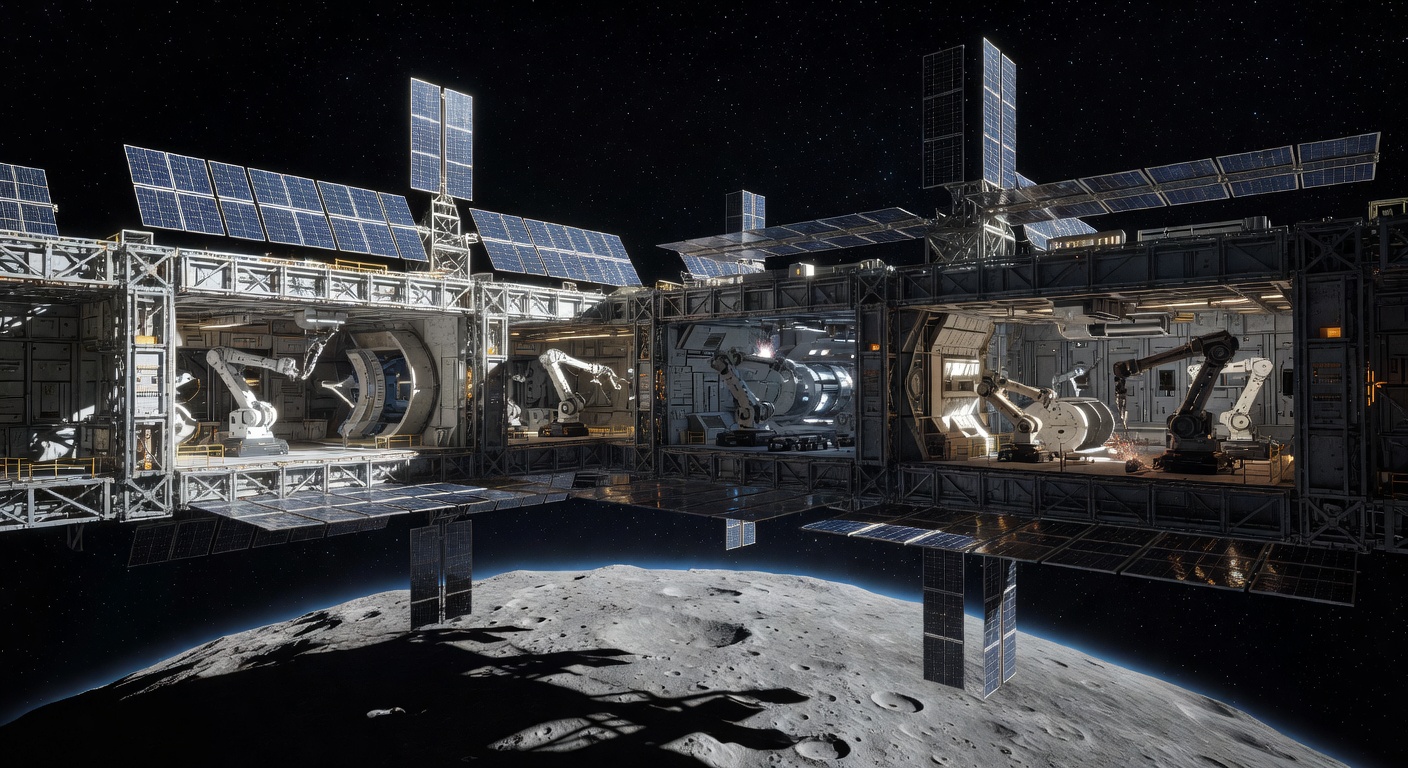 Advanced Lunar Orbit Manufacturing 2100s